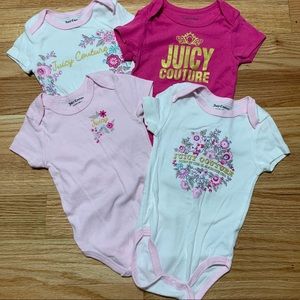 Juicy Couture - 4 Onesies Set